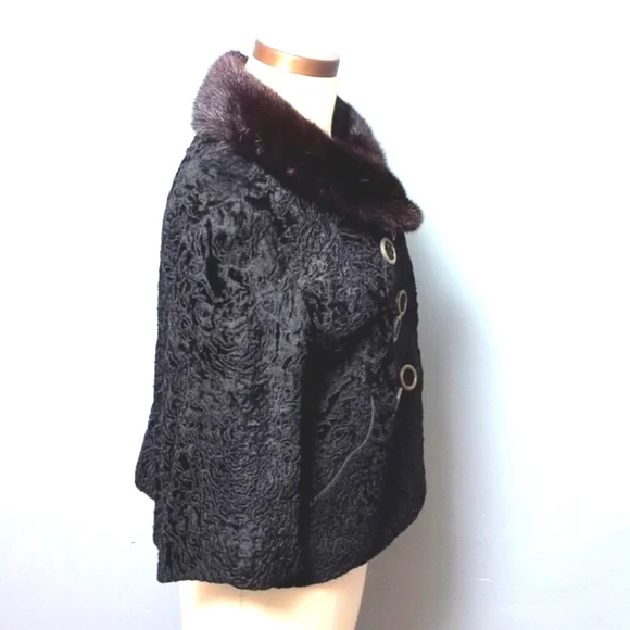 Vintage textured faux fur jacket. No tags. Medium- see measurements - Picture 3 of 14